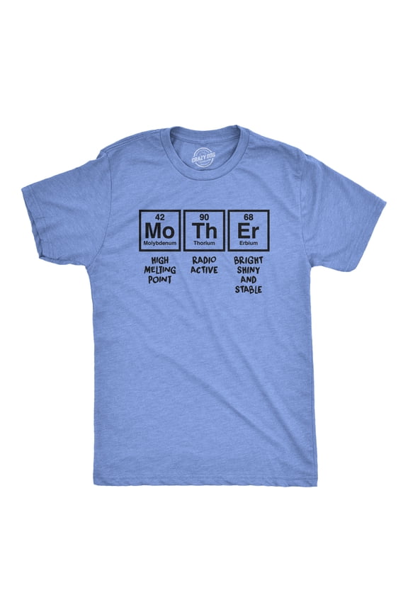 Unisex Mother Periodic Table T Shirt Funny Science Mothers Day Tee for Ladies Graphic Tees