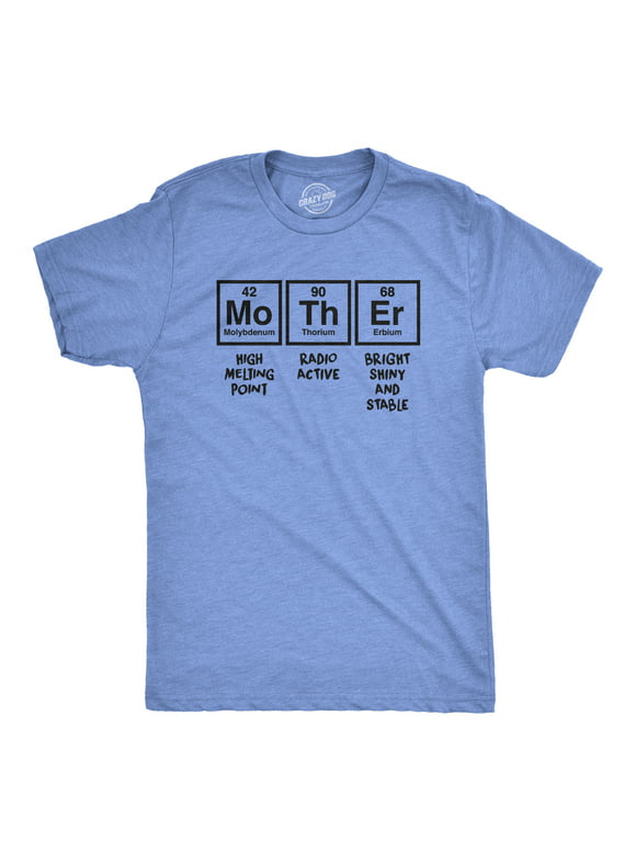 Unisex Mother Periodic Table Tshirt Funny Science Mothers Day Tee For Ladies Graphic Tees