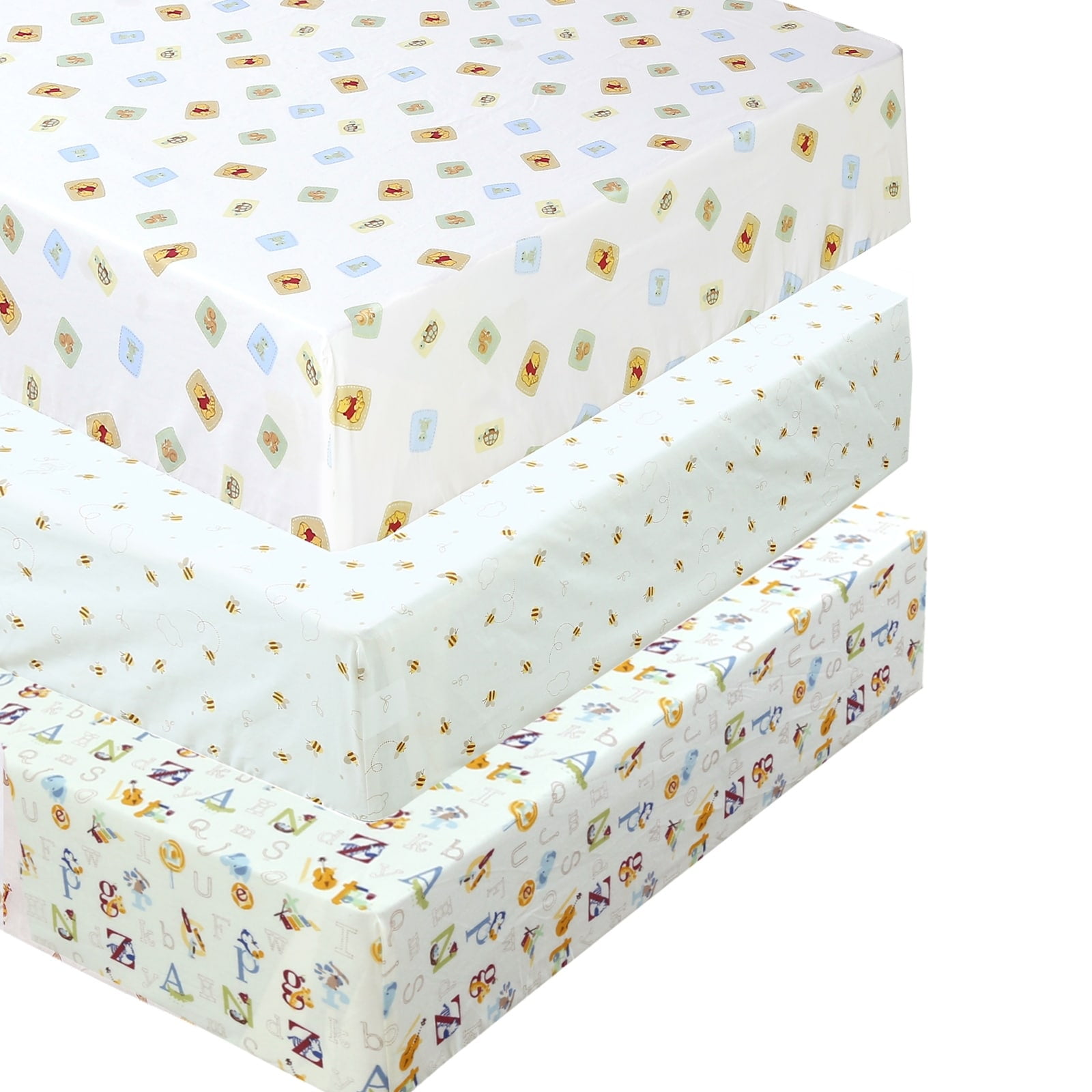 Danica 100% Cotton Toddler Crib Sheet Set with Patterns