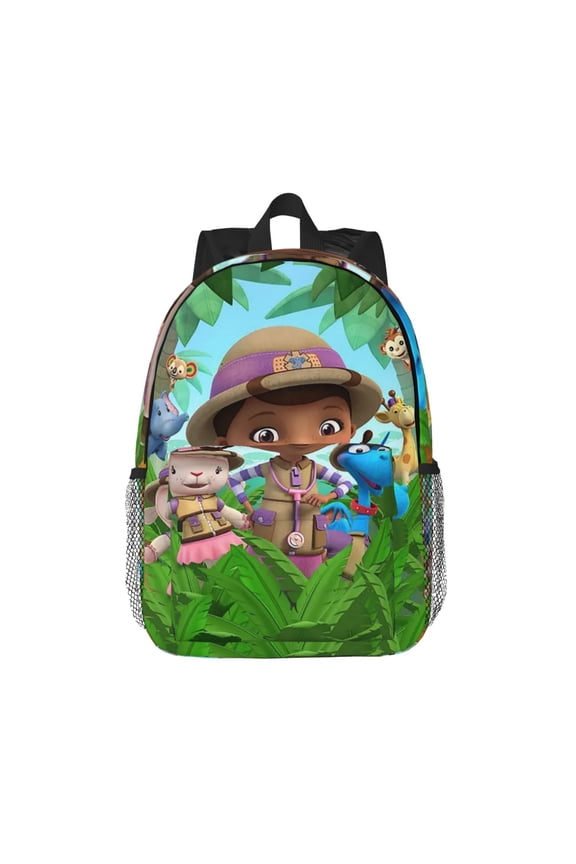 Unisex Multifunction Outdoor Durable Large Capacity 15inch Backpack Doc Cartoon Mcstuffins Laptop Backpacks Daypack Bookbag Travel Bag