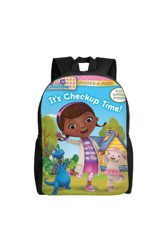 Unisex Multifunction Outdoor Durable Large Capacity 17inch Backpack Doc Cartoon Mcstuffins Laptop Backpacks Daypack Bookbag Travel Bag