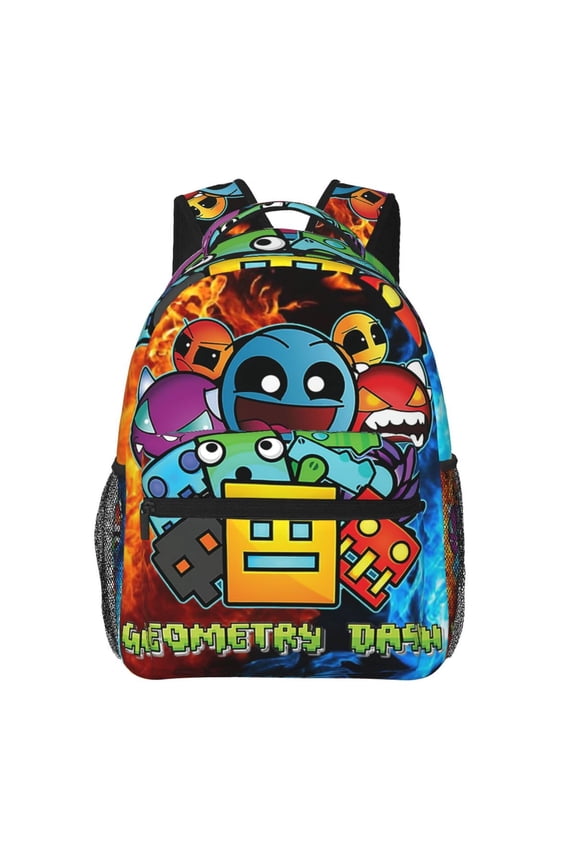 Unisex Multifunction Outdoor Durable Large Capacity 17inch Backpack Geometry Cartoon Dash Laptop Backpacks Daypack Bookbag Travel Bag