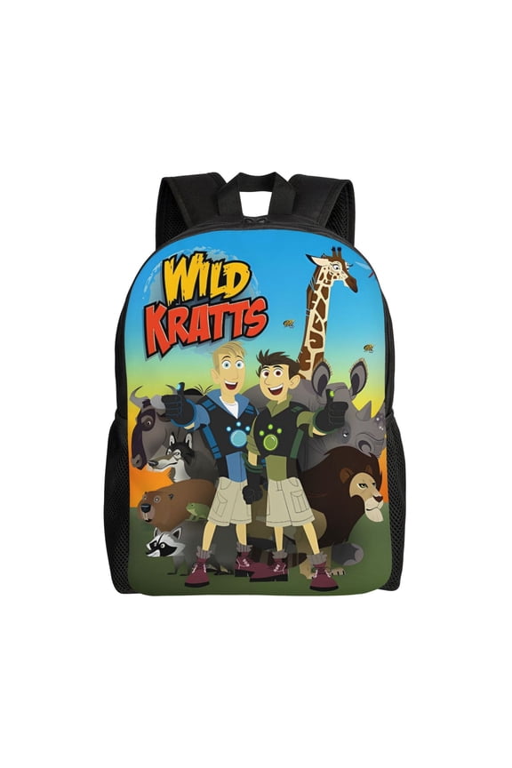 Unisex Multifunction Outdoor Durable Large Capacity 17inch Backpack Wild Cartoon Kratts Laptop Backpacks Daypack Bookbag Travel Bag