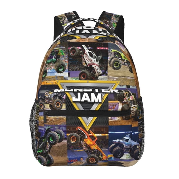 Unisex Multifunction Outdoor Durable Large Capacity Backpack Monster Cartoon Truck Jam Laptop Backpacks Daypack Bookbag Travel Bag