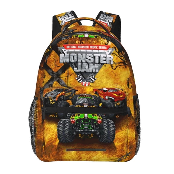 Unisex Multifunction Outdoor Durable Large Capacity Backpack Monster Cartoon Truck Jam Laptop Backpacks Daypack Bookbag Travel Bag