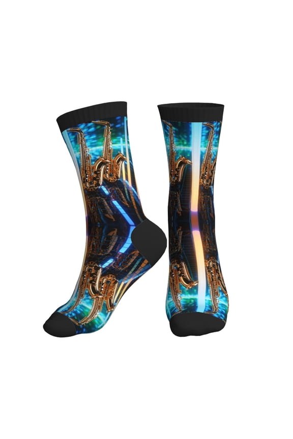 Unisex Musical Instruments Saxophone Novelty Ankle Socks Colorful ComfortSoft Lightweight Sports Athletic Socks