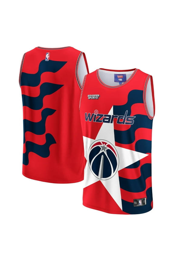Unisex NBA & KidSuper Studios by Fanatics Red Washington Wizards Hometown Jersey