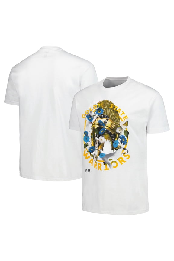 Unisex NBA x Kathy Ager-White Golden State Warriors Identify Artist Series T-Shirt