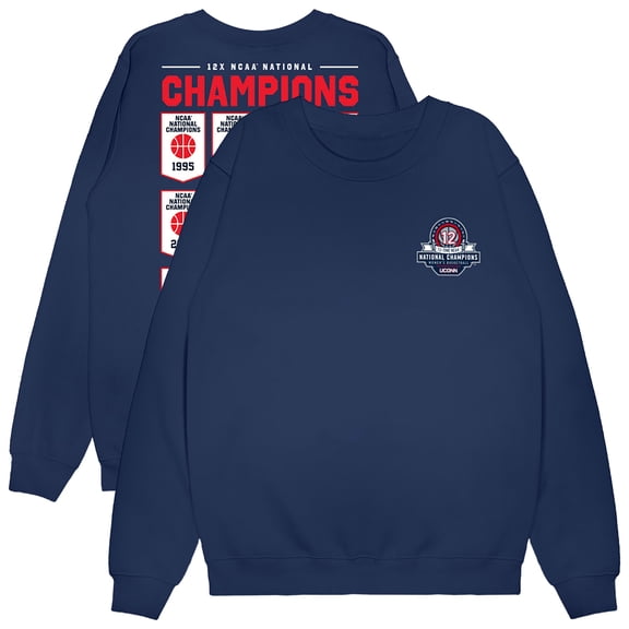 Unisex Navy UConn Huskies 12-Time Women's Basketball Champions Premium Sweatshirt