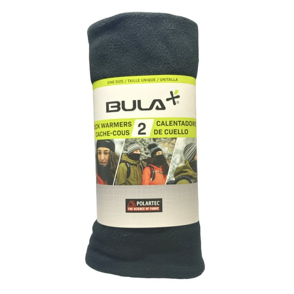Unisex Neck Warmer 2 Pack Polartec Double Layer Fleece Black One Size NWT