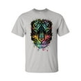 thumbnail image 1 of Unisex Neon Black Light Colorful Dripping Tiger Short Sleeve T-shirt-Ice Grey-xl, 1 of 4