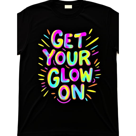 Unisex Neon Glow Letter Graphic Print T-Shirt