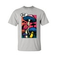thumbnail image 1 of Unisex Neon Psychedelic Mushrooms Comic Style Short Sleeve T-shirt-Ice Grey-medium, 1 of 4