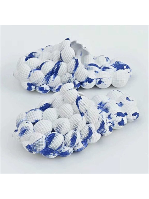 Men's New Camo Bubble Slides – Thick Sole Massage Slippers, Available in Large Sizes for Men