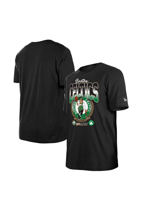 Unisex New Era Black Boston Celtics Summer Classics T-Shirt