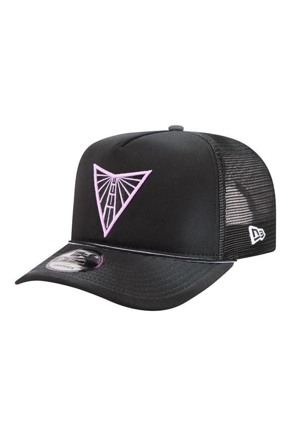 Unisex New Era  Black Golden State Valkyries Worn Foam Front 9FIFTY A-Frame Trucker Rope Snapback Hat