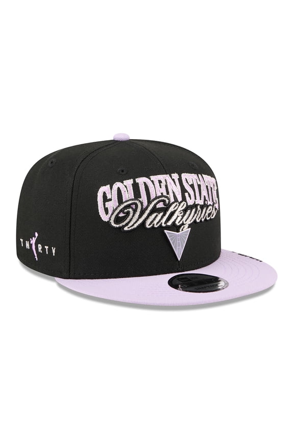 Unisex New Era Eclipse Black/Violet Golden State Valkyries WNBA Tip-Off 2026 Metal Badge A-Frame 9FIFTY Snapback Hat