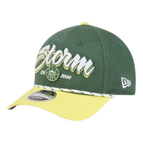 Unisex New Era Green/Yellow Seattle Storm Team Loyal Script Two-Tone M-Crown 9FORTY Adjustable Hat