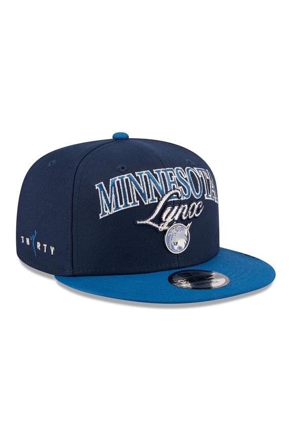 Unisex New Era Navy/Blue Minnesota Lynx WNBA Tip-Off 2026 Metal Badge A-Frame 9FIFTY Snapback Hat