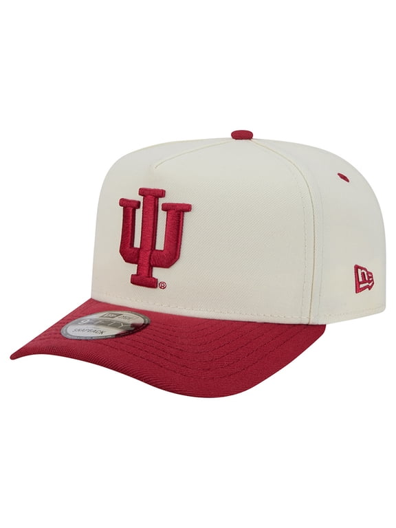 Unisex New Era White/Crimson Indiana Hoosiers 9FIFTY A-Frame Snapback Hat
