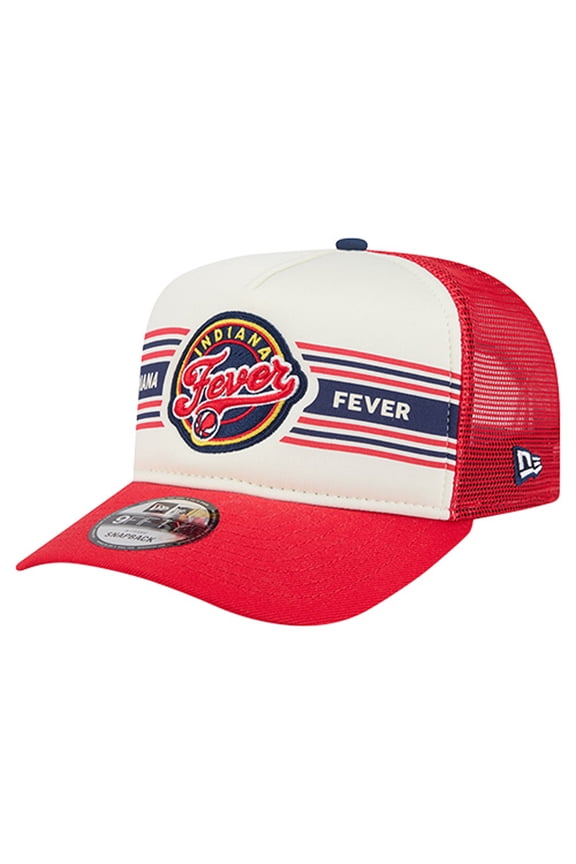 Unisex New Era White/Red Indiana Fever Banner Foam Front 9FIFTY A-Frame Adjustable Trucker Hat