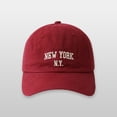 thumbnail image 1 of Unisex New York Embroidered Baseball Cap Adjustable Washed Cotton Dad Hat, 1 of 3