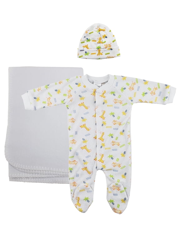 Unisex Newborn Baby 3 Pc Layette Sets