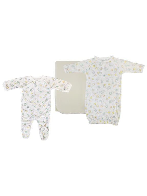 Unisex Newborn Baby 3 Pc Layette Sets