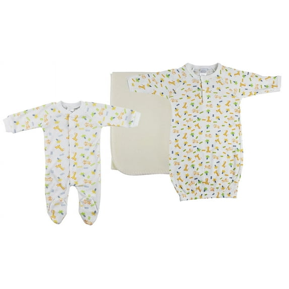 Unisex Newborn Baby 3 Pc Layette Sets
