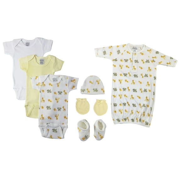 Unisex Newborn Baby 7 Pc Layette Sets