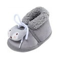 thumbnail image 1 of Unisex Newborn Baby Cotton Booties Non-Slip Sole for Toddler Boys Girls Infant Winter Warm Fleece Cozy Animial Patten Shoes, 1 of 5