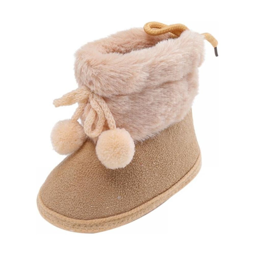 Hudson Baby Baby and Toddler Cozy Fleece Booties 2pk, Cream