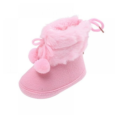 Unisex Newborn Baby Cotton Booties Non-Slip Sole for Toddler Boys Girls Infant Winter Warm Fleece Cozy Shoes