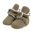 thumbnail image 1 of Unisex Newborn Baby Cotton Booties Non-Slip Sole for Toddler Boys Girls Infant Winter Warm Fleece Cozy Socks Shoes Khaki 0-6 Months, 1 of 4