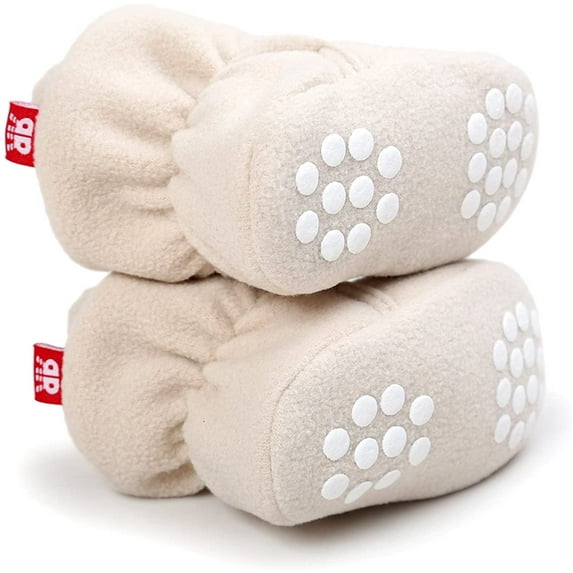 Unisex Newborn Baby Cotton Booties Non-Slip Sole for Toddler Boys Girls Infant Winter Warm Fleece Cozy Socks Shoes