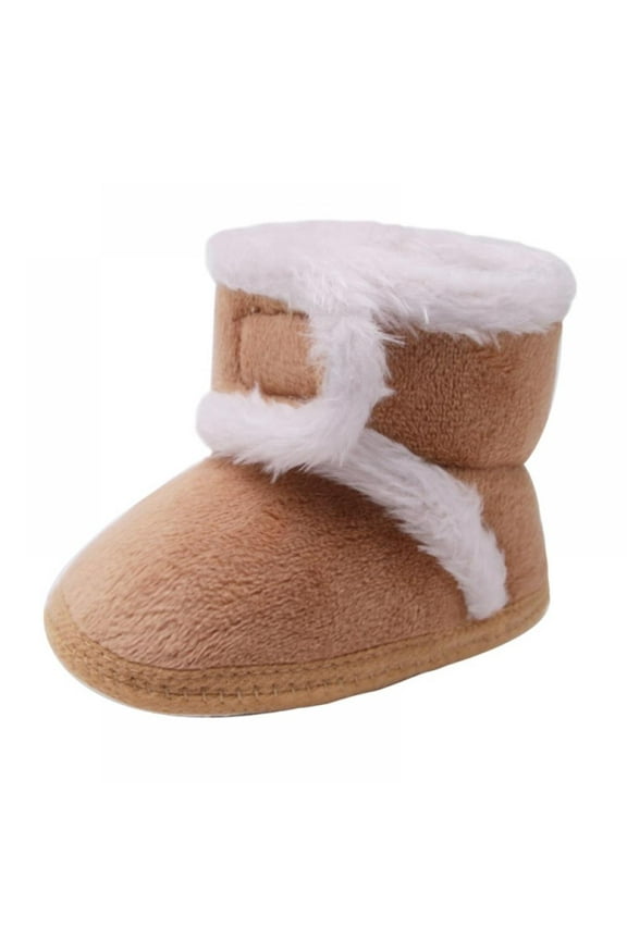 Unisex Newborn Baby Cozy Booties Stay On Slippers Soft Shoes Non Slip Infant Boys Girls Winter Warm Shoes
