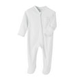 thumbnail image 1 of Unisex Newborn Baby Jumpsuit Cotton Long Sleeve Baby Outfit Soft Comfortable Baby Clothes for Boys and Girls White 12-18 Months, 1 of 3