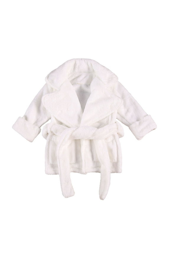 Unisex Newborn Toddler Baby Girls Boys Towel Robe Plush Bathrobe Plain Kimono Gown Nightwear Clothes