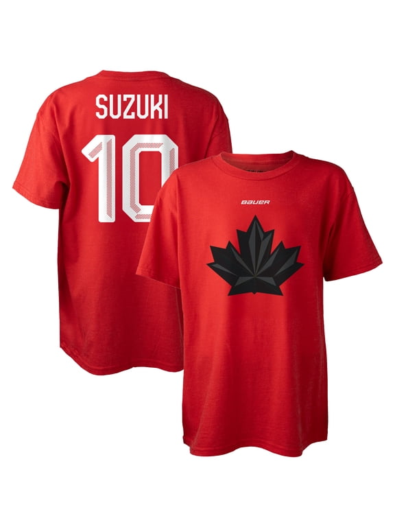 Unisex Nick Suzuki Red Hockey Canada 2026 Winter Olympics Name & Number T-Shirt