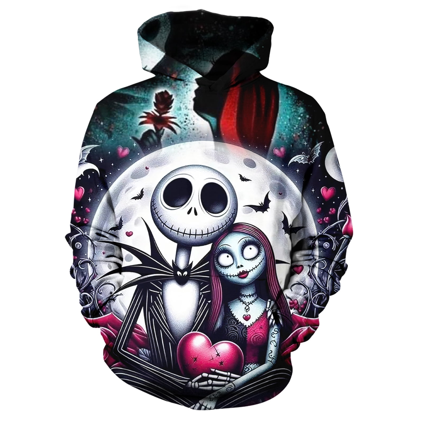 MLSJDGER Unisex Nightmare Before Christmas Jack & Sally