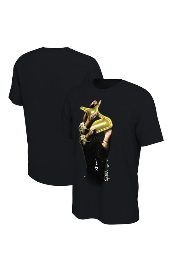 Unisex Nike A'ja Wilson Black Las Vegas Aces WNBA Summit Player T-Shirt