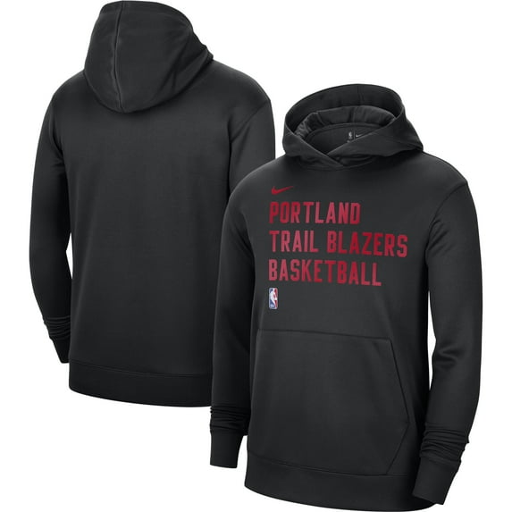 Unisex Nike Black Portland Trail Blazers 2023/24 Performance Spotlight On-Court Practice Pullover Hoodie