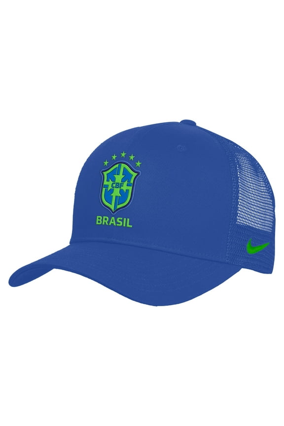 Unisex Nike Blue Brazil National Team Rise Adjustable Trucker Hat
