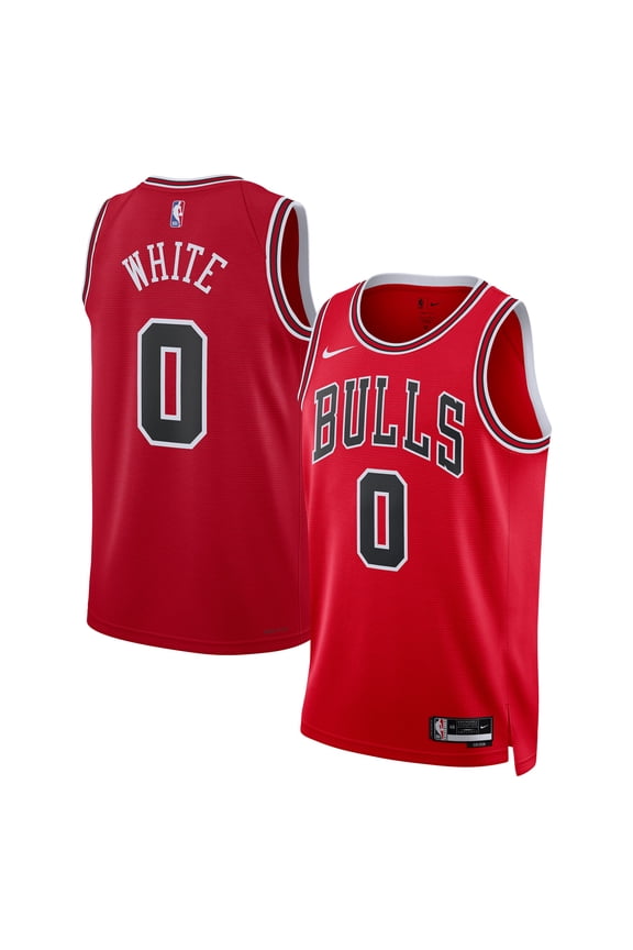 Unisex Nike Coby White Red Chicago Bulls Swingman Jersey - Icon Edition