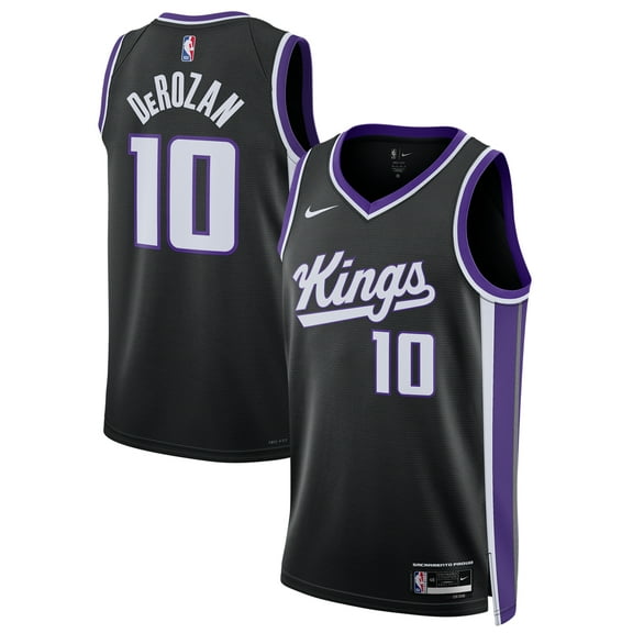Unisex Nike DeMar DeRozan Black Sacramento Kings Swingman Player Jersey - Icon Edition
