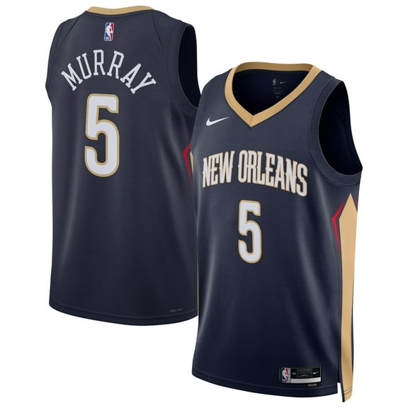 Unisex Nike Dejounte Murray Navy New Orleans Pelicans 2024 Offseason Addition Nike Swingman Jersey
