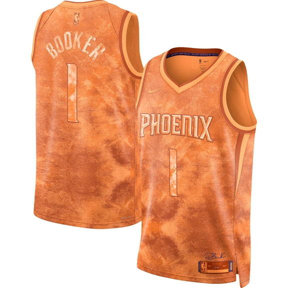 Unisex Nike Devin Booker Orange Phoenix Suns Select Series Swingman Jersey
