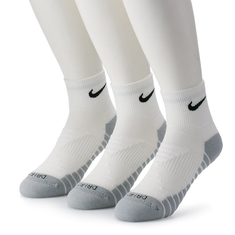 Unisex Nike Everyday 3-pack Max Cushion Ankle Training Socks White Wolf Gray