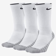 Unisex Nike Everyday Max Cushion Crew Training Sock 3 Pair White, Medium