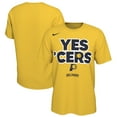 thumbnail image 1 of Unisex Nike Gold Indiana Pacers 2025 NBA Playoffs On-Court Mantra T-Shirt, 1 of 3